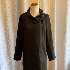 Babaton by Aritzia Olive Green Draped Collar Coat